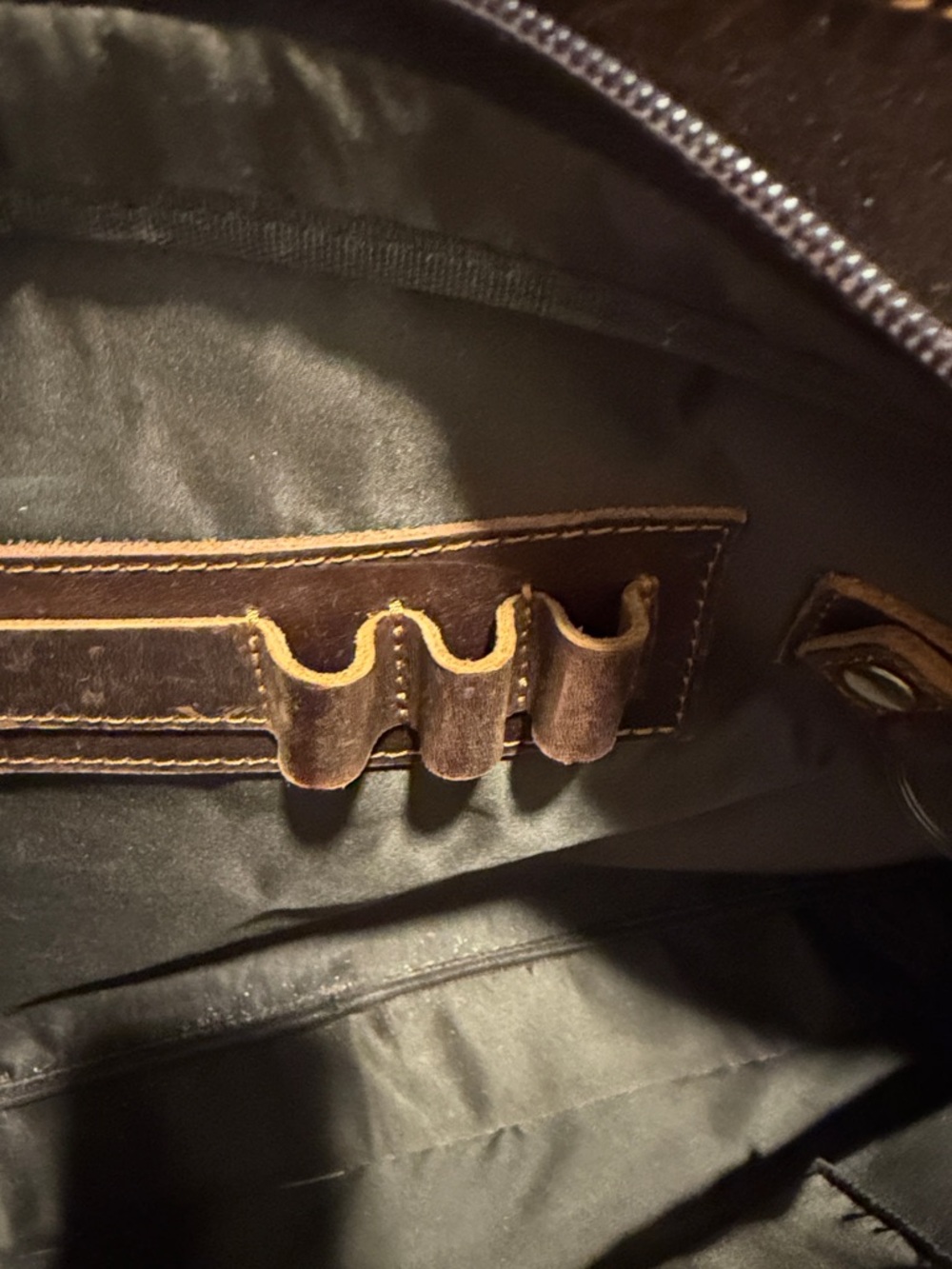 Men's Leather Laptop Briefcase in Brown - Picture 4 of 7